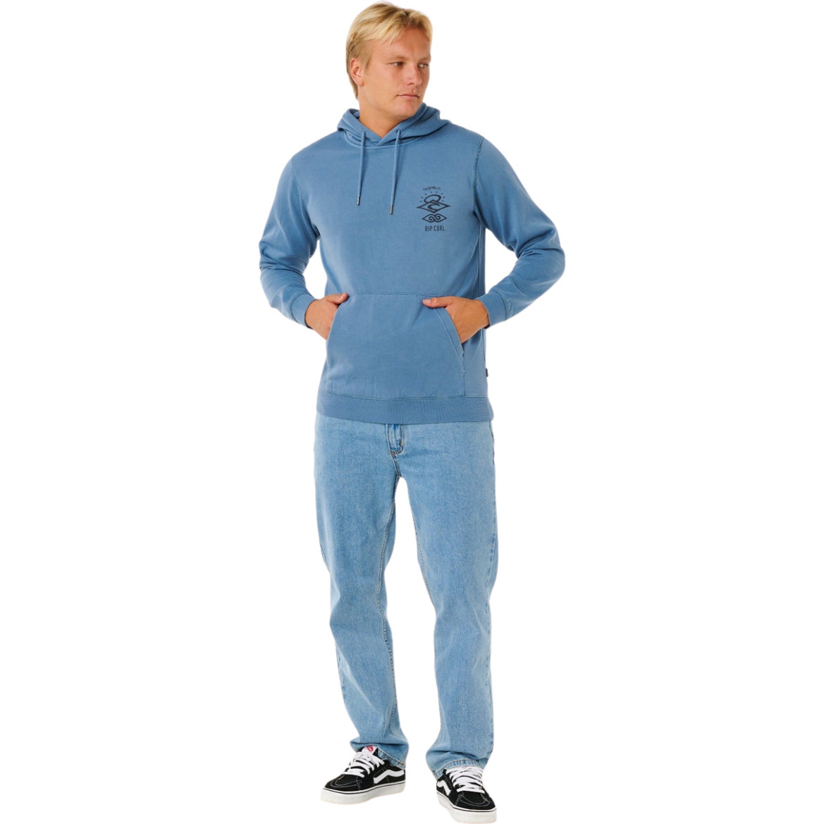 2026 Rip Curl Mens Search Icon Hoodie 0AKMFL - Bluefin